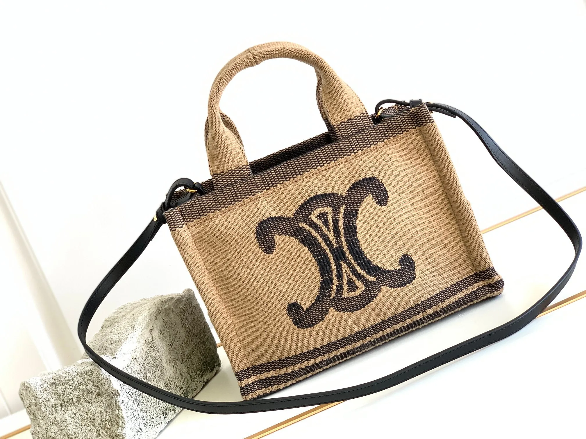 triomphe small fabric black 27cm cabas Celine New Year promotion Professional service thais bown embroidery