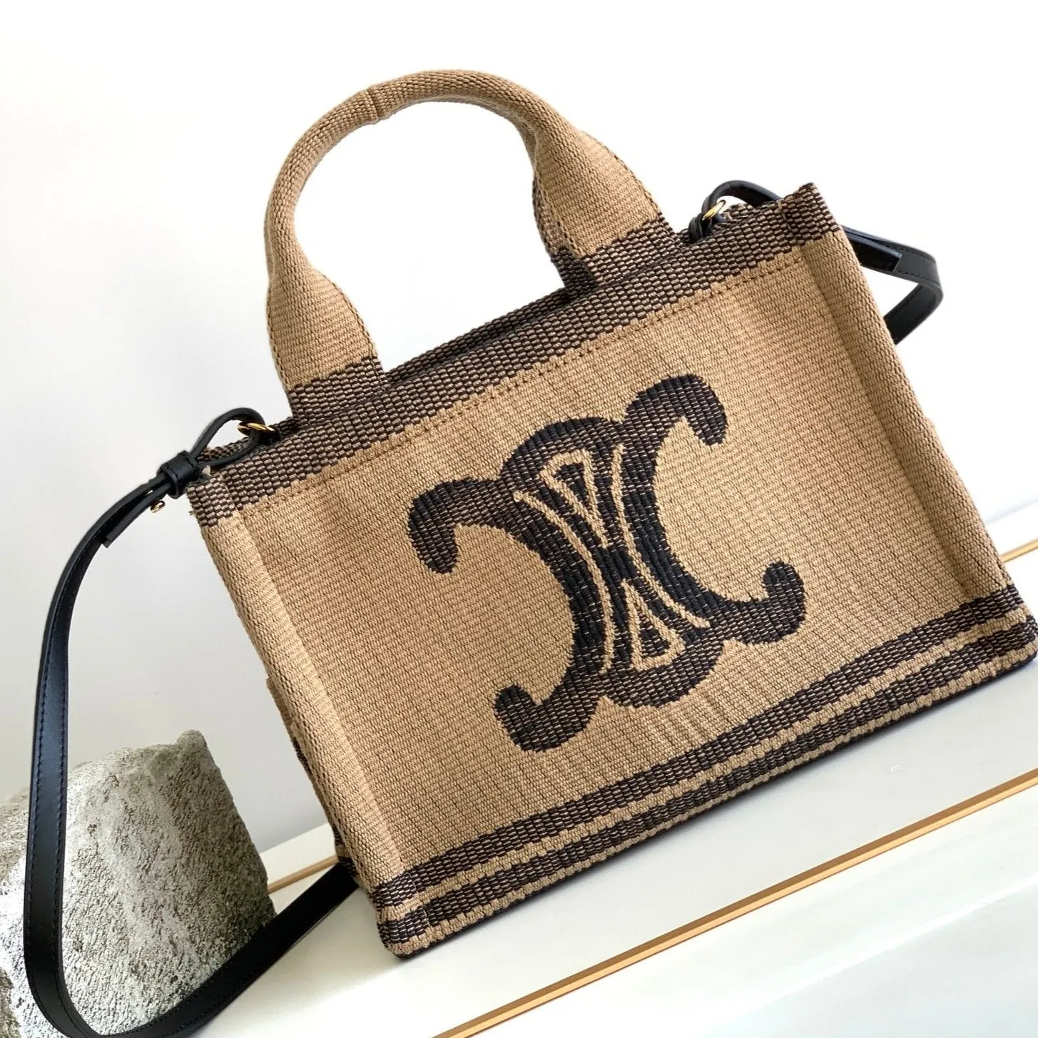 triomphe small fabric black 27cm cabas Celine New Year promotion Professional service thais bown embroidery