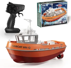 Turbojet RC Speedboat - 8KM/H High-Speed Remote Control Boat, 1:72 Scale Waterproof RC Electric Tugboat Model for Pools, Lakes & Rivers | Gift for Adults & Teens