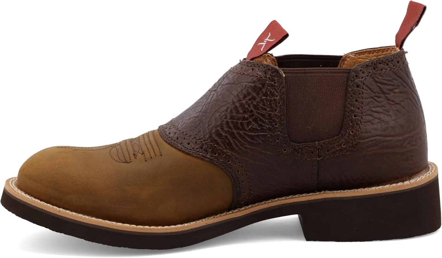 Twisted X 10" Cowboy Square Toe Boots For Men - Square Toe Work Boot Handcrafted with Full-Grain Leather, Air-mesh Lining, Rubber Outsole, Removable Footbed, and Composite Insole