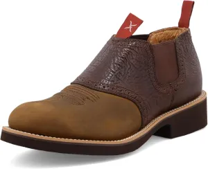Twisted X 10" Cowboy Square Toe Boots For Men - Square Toe Work Boot Handcrafted with Full-Grain Leather, Air-mesh Lining, Rubber Outsole, Removable Footbed, and Composite Insole