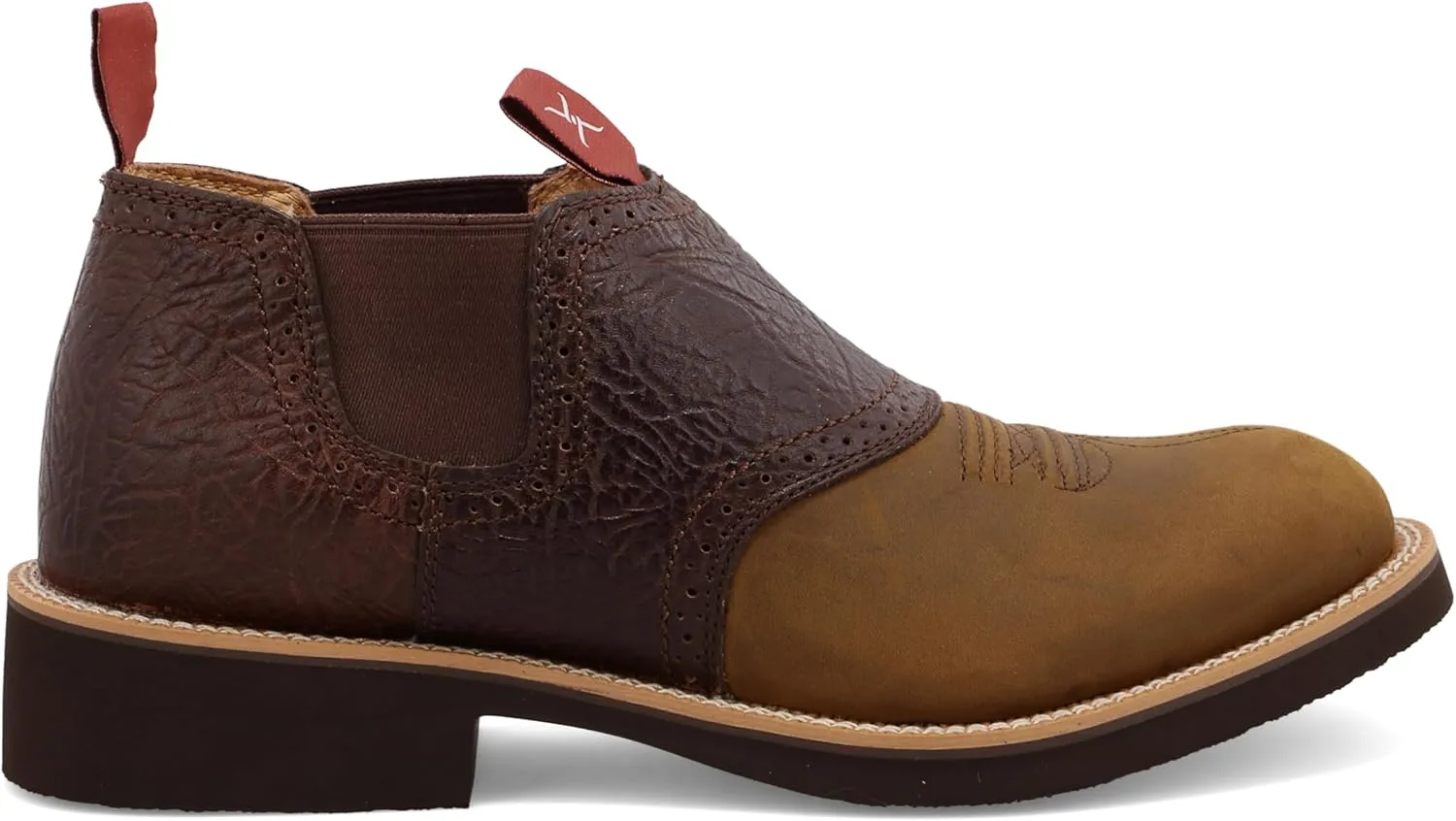 Twisted X 10" Cowboy Square Toe Boots For Men - Square Toe Work Boot Handcrafted with Full-Grain Leather, Air-mesh Lining, Rubber Outsole, Removable Footbed, and Composite Insole