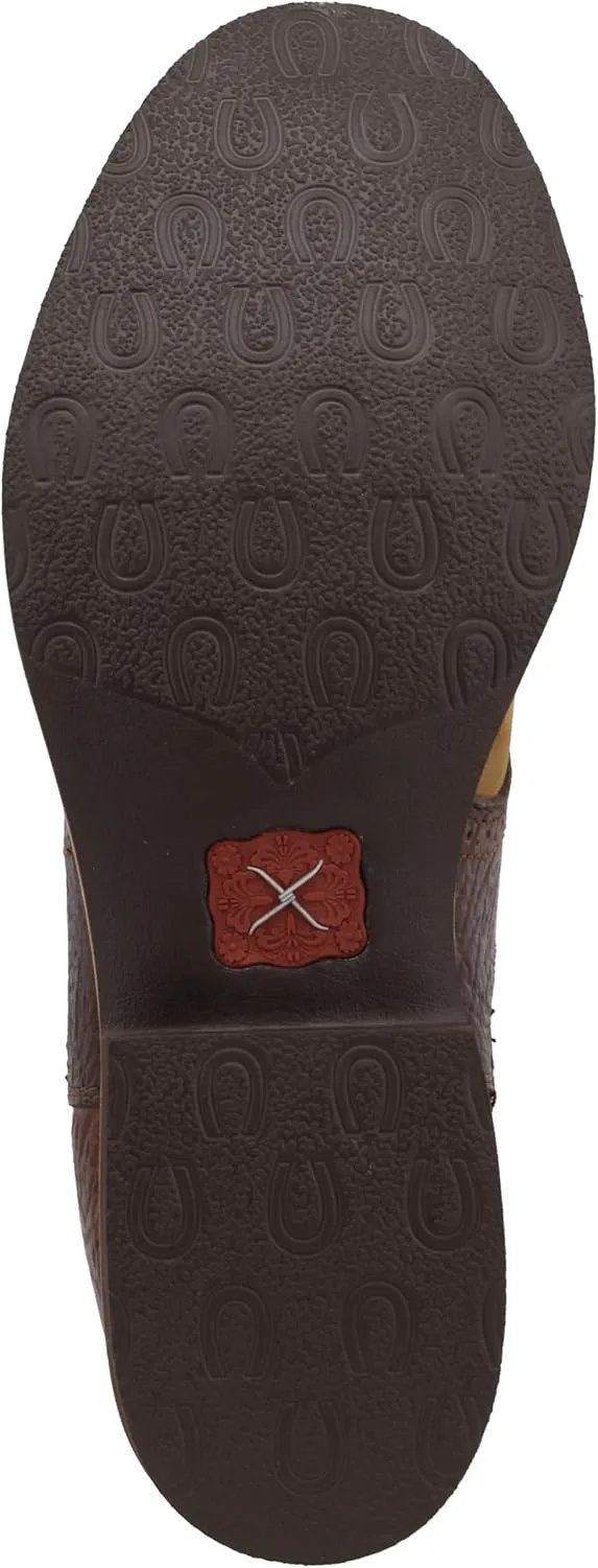 Twisted X 10" Cowboy Square Toe Boots For Men - Square Toe Work Boot Handcrafted with Full-Grain Leather, Air-mesh Lining, Rubber Outsole, Removable Footbed, and Composite Insole