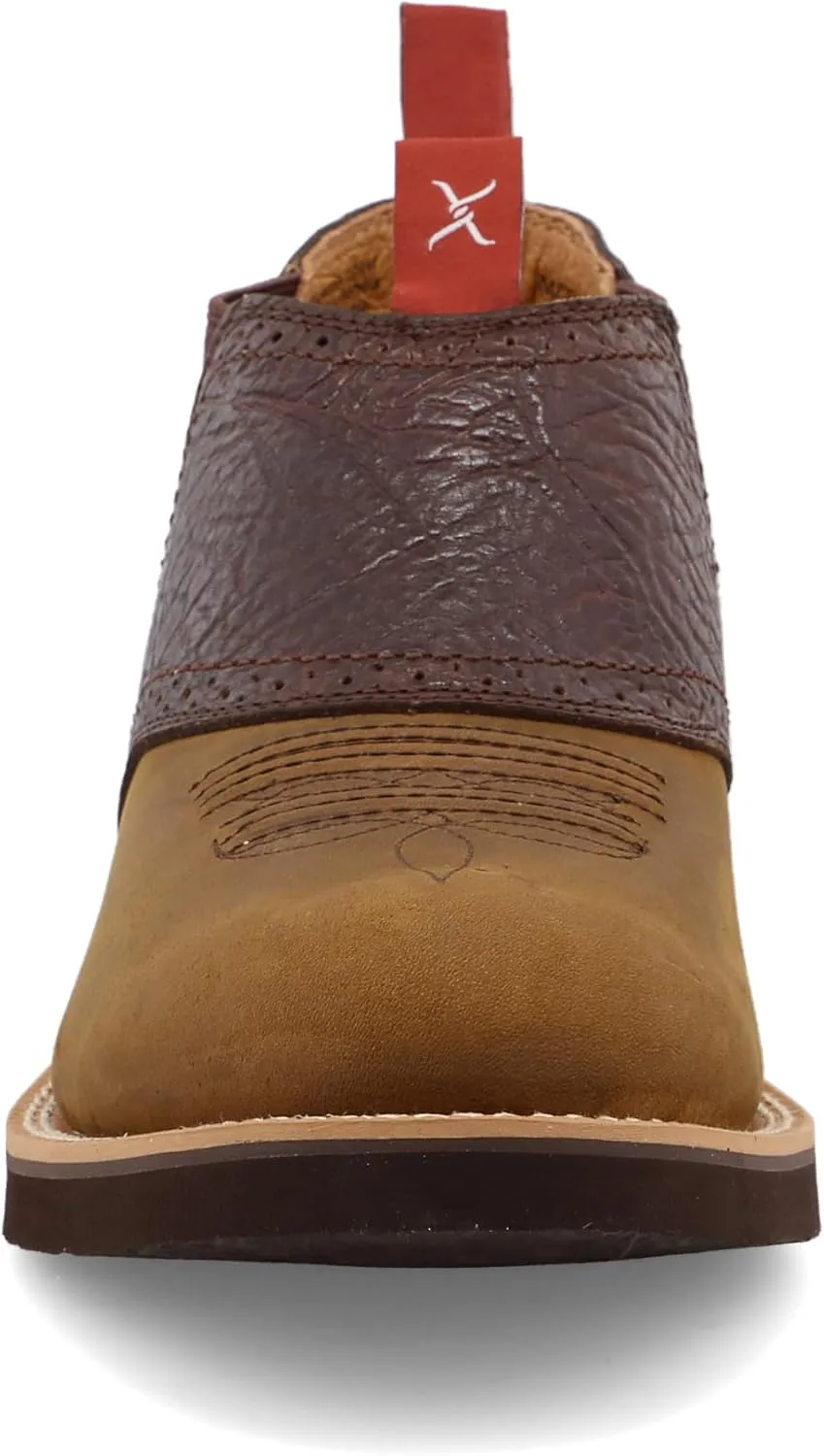 Twisted X 10" Cowboy Square Toe Boots For Men - Square Toe Work Boot Handcrafted with Full-Grain Leather, Air-mesh Lining, Rubber Outsole, Removable Footbed, and Composite Insole
