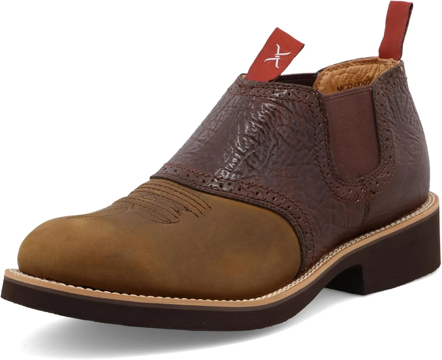 Twisted X 10" Cowboy Square Toe Boots For Men - Square Toe Work Boot Handcrafted with Full-Grain Leather, Air-mesh Lining, Rubber Outsole, Removable Footbed, and Composite Insole