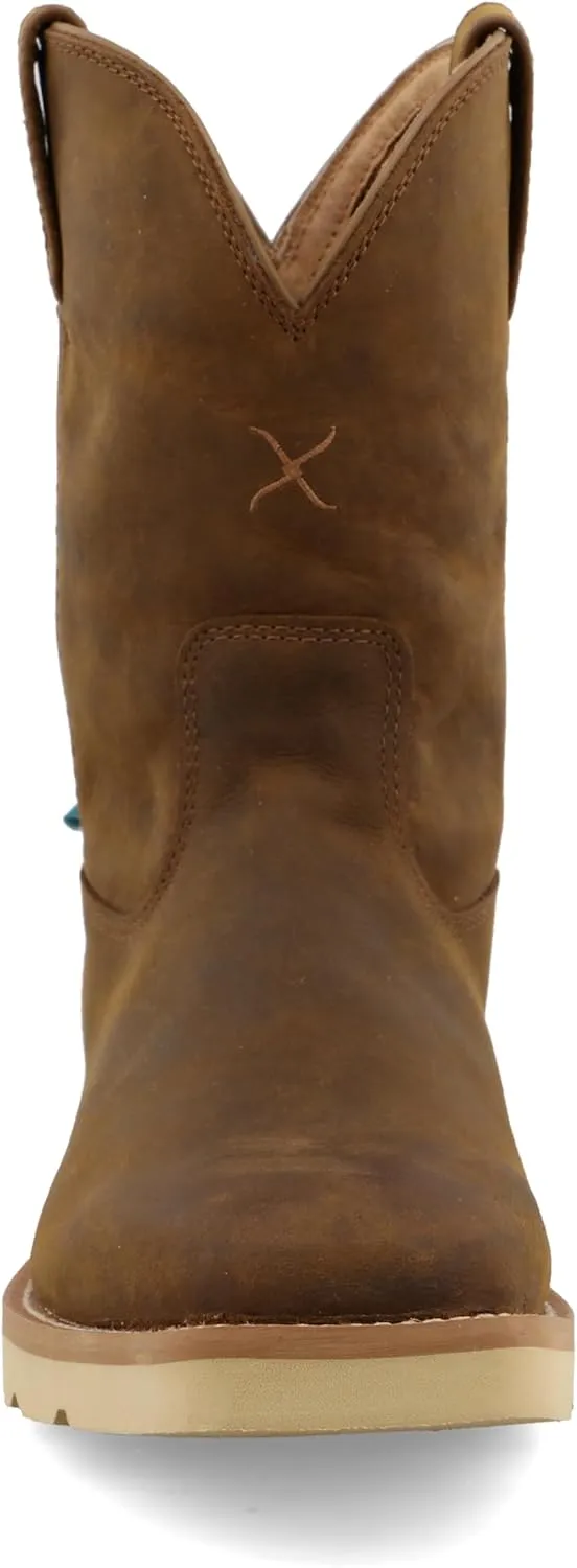 Twisted X Men's 10" Work Pull On Wedge Sole Boot, Square Toe