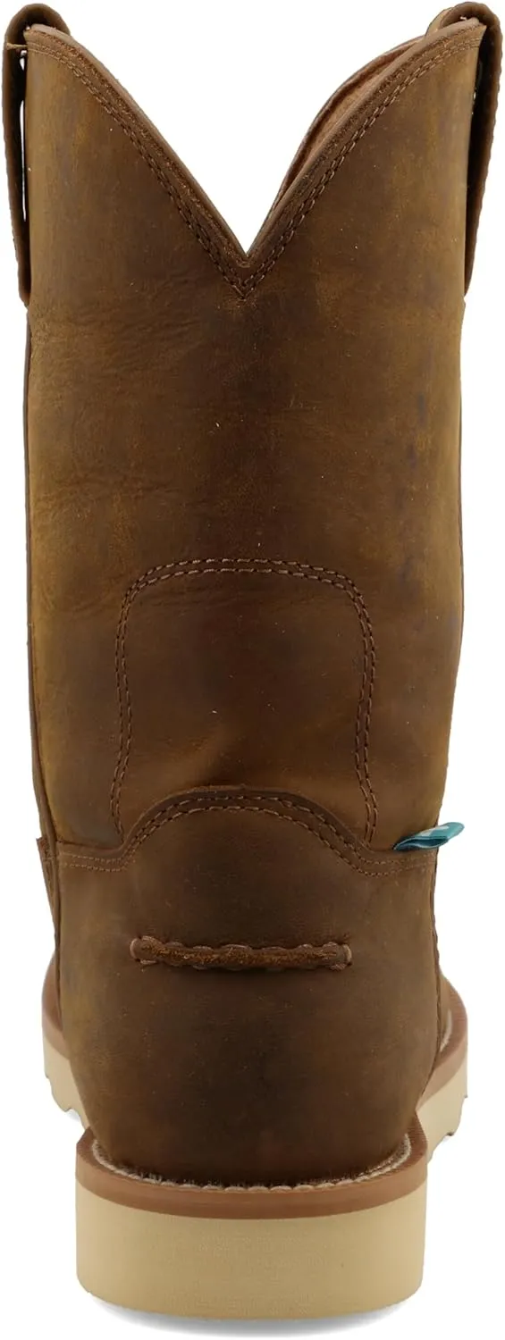 Twisted X Men's 10" Work Pull On Wedge Sole Boot, Square Toe