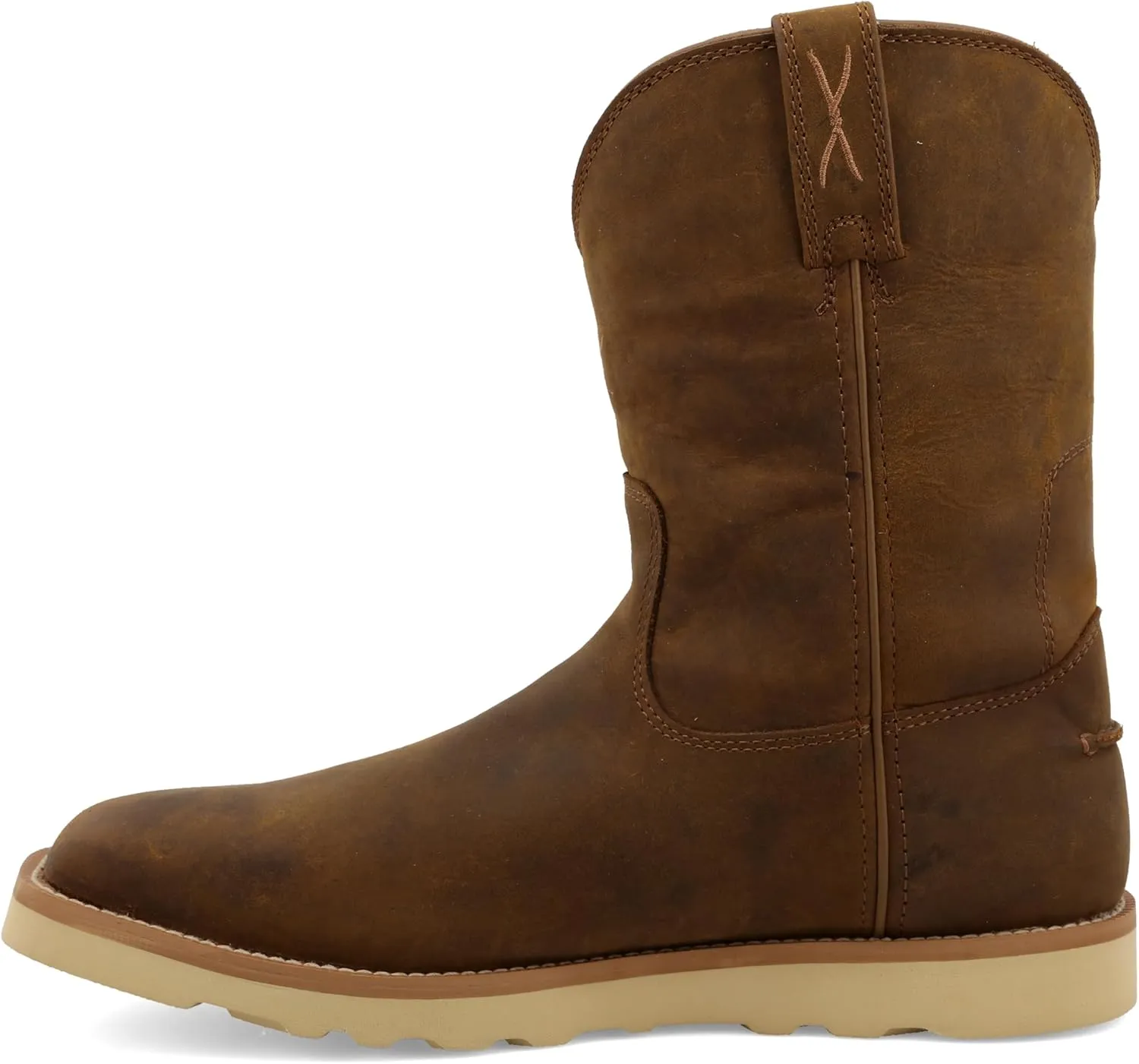 Twisted X Men's 10" Work Pull On Wedge Sole Boot, Square Toe
