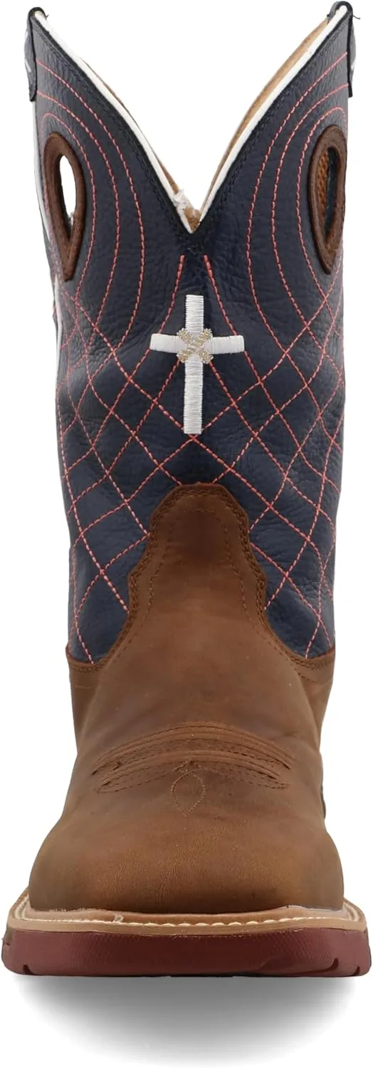 Twisted X Men's 11" Pull On Work Boot, Moc Toe Nano Toe with CellStretch