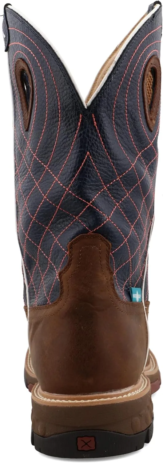 Twisted X Men's 11" Pull On Work Boot, Moc Toe Nano Toe with CellStretch