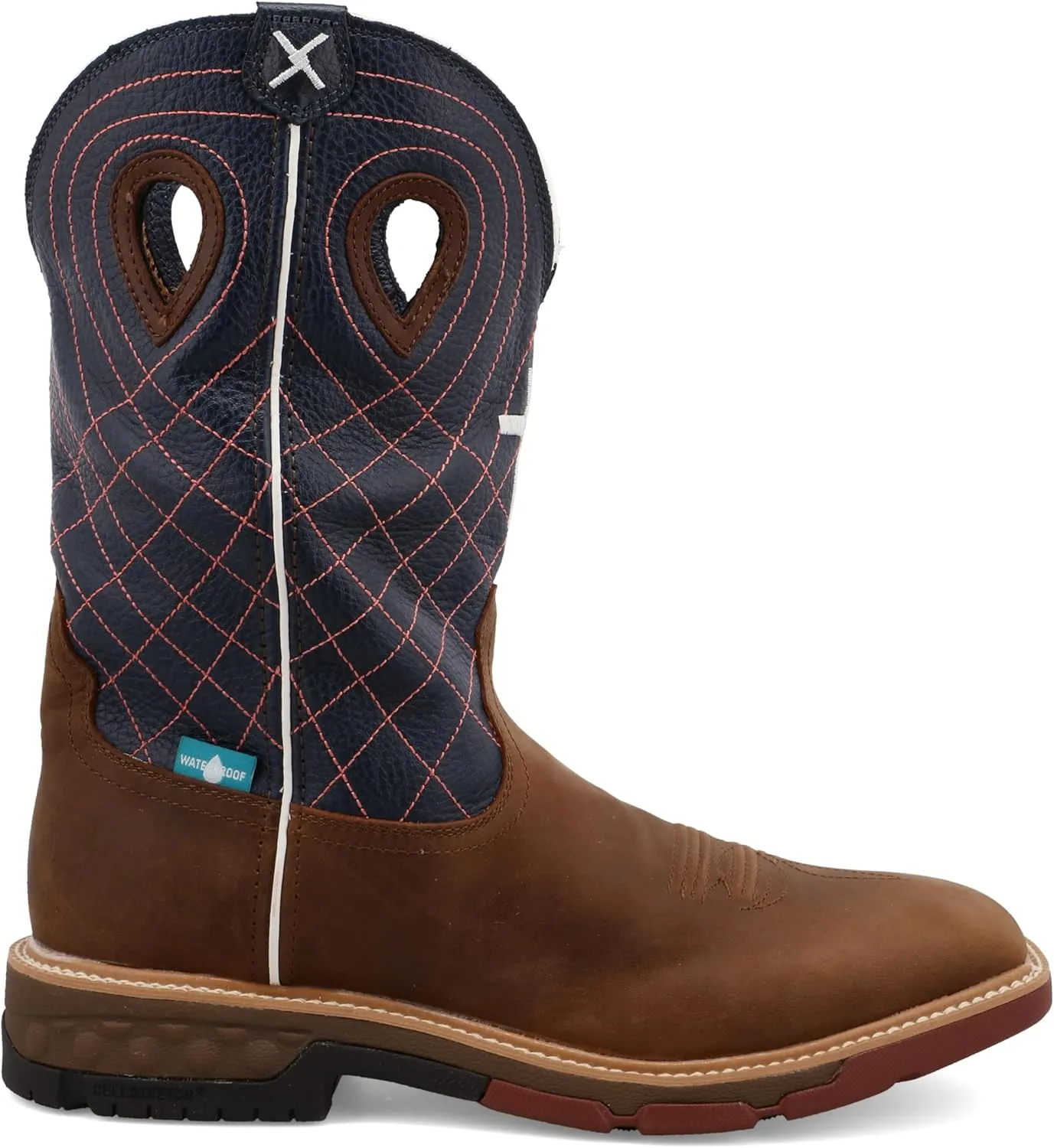 Twisted X Men's 11" Pull On Work Boot, Moc Toe Nano Toe with CellStretch