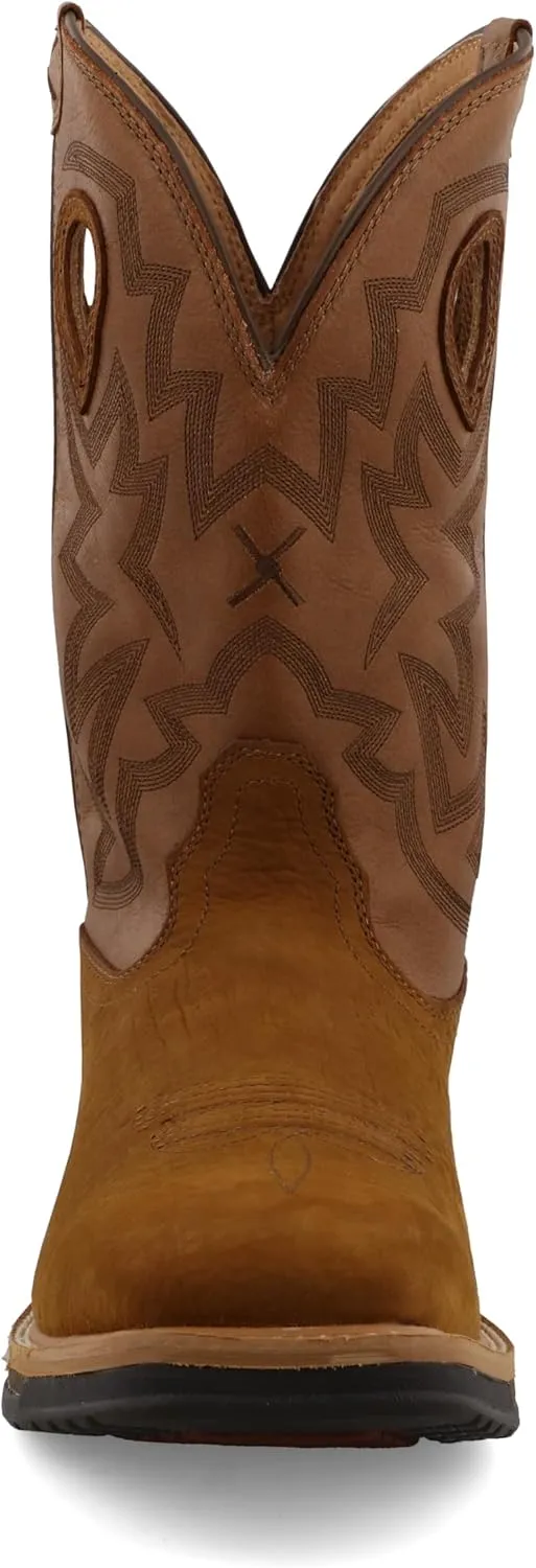 Twisted X Men's 11" Pull On Work Boot, Moc Toe Nano Toe with CellStretch
