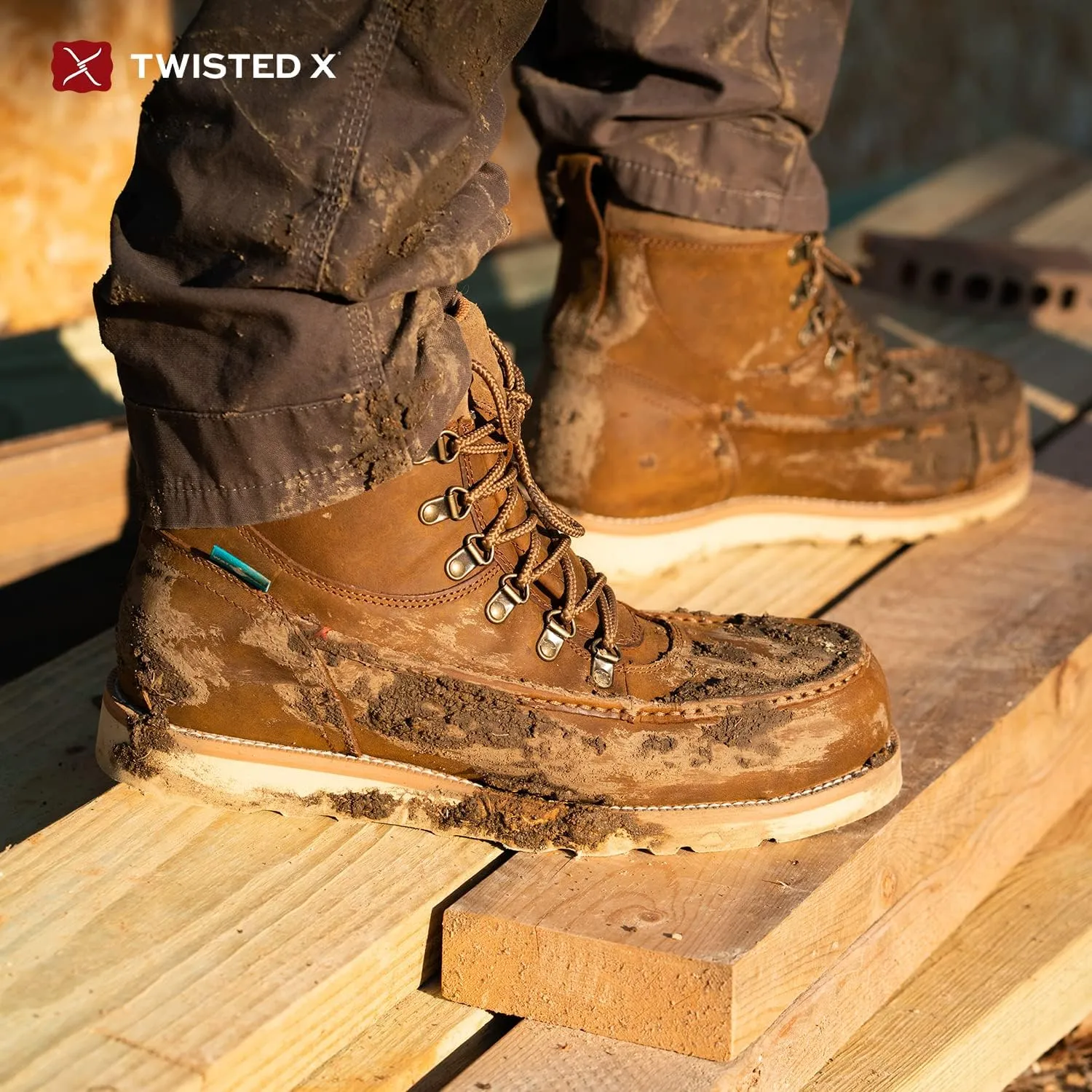 Twisted X Men's 11" Pull On Work Boot, Moc Toe Nano Toe with CellStretch