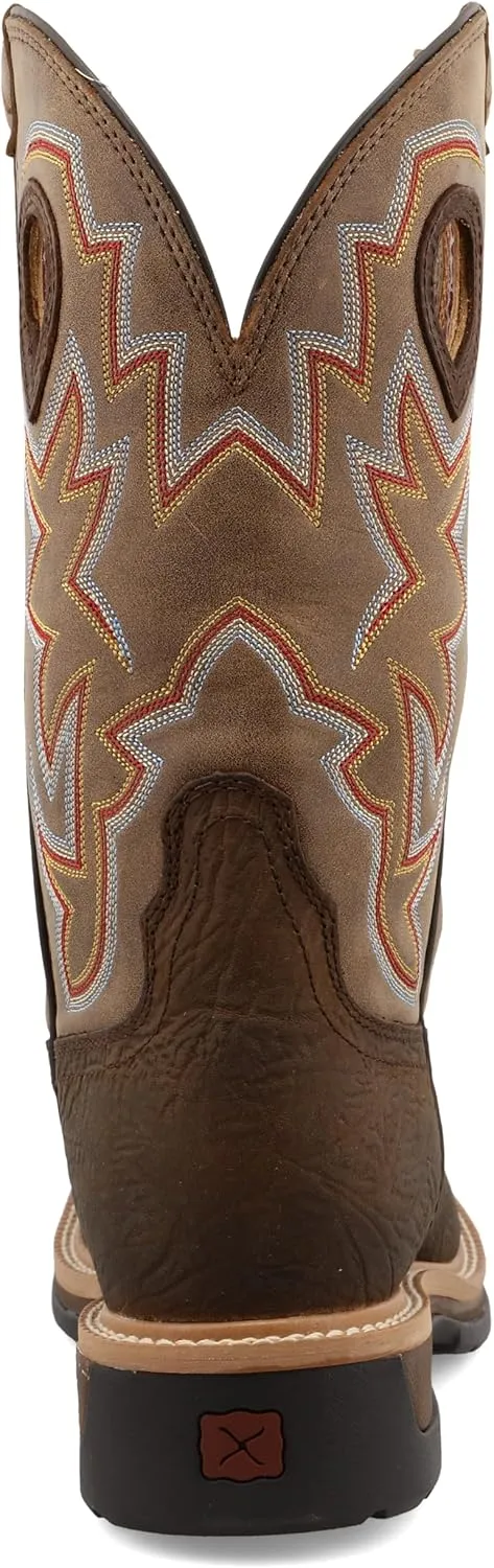 Twisted X Men's 11" Pull On Work Boot, Moc Toe Nano Toe with CellStretch
