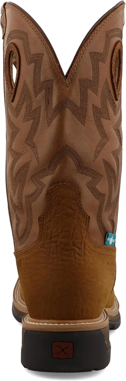 Twisted X Men's 11" Pull On Work Boot, Moc Toe Nano Toe with CellStretch