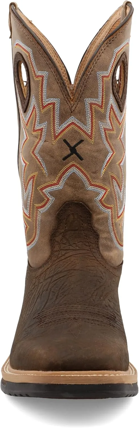 Twisted X Men's 11" Pull On Work Boot, Moc Toe Nano Toe with CellStretch