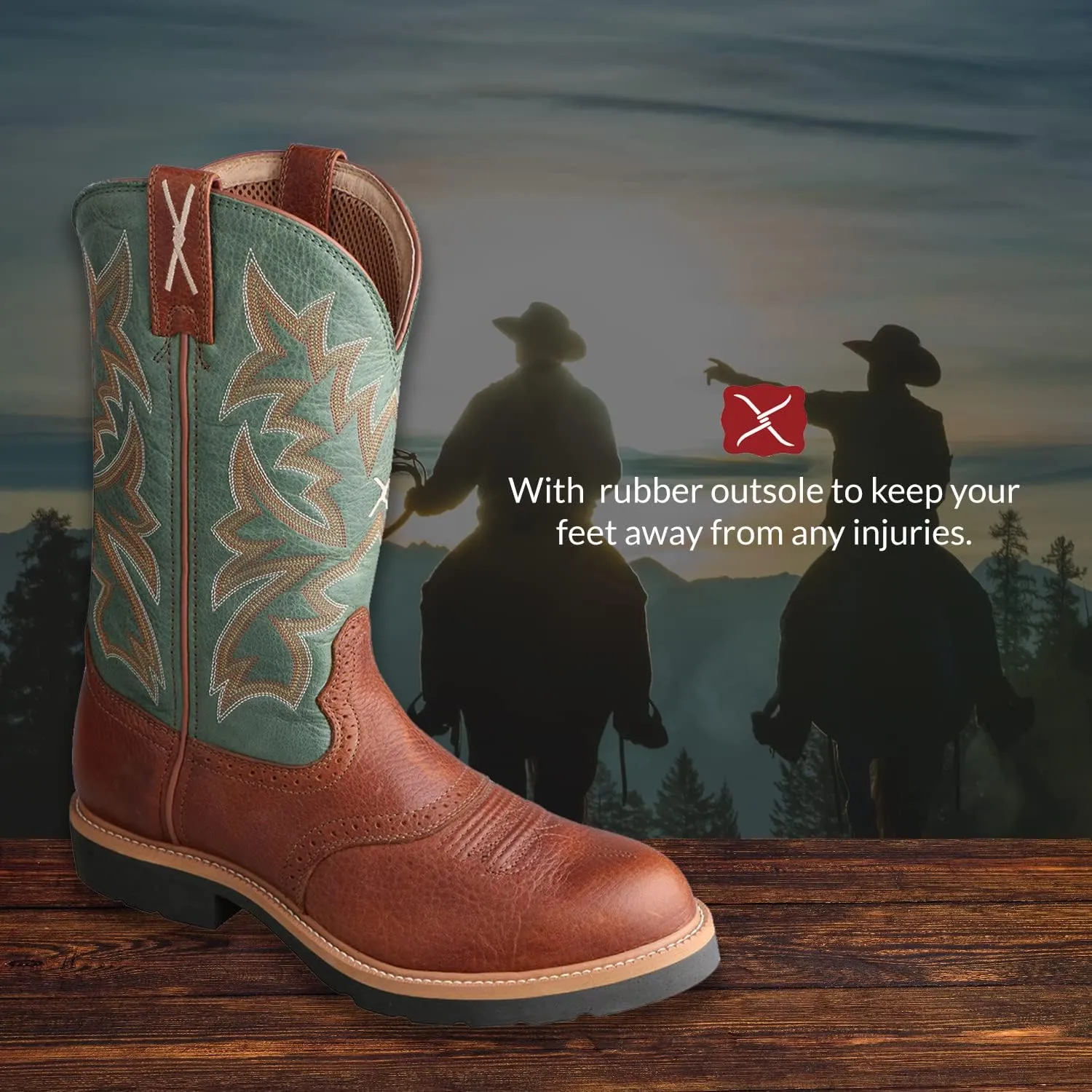 Twisted X Men's 11" Pull On Work Boot, Moc Toe Nano Toe with CellStretch