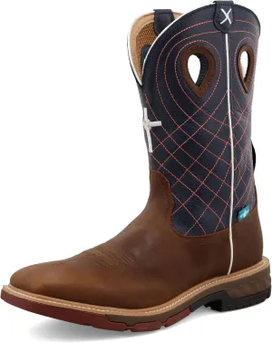Twisted X Men's 11" Pull On Work Boot, Moc Toe Nano Toe with CellStretch