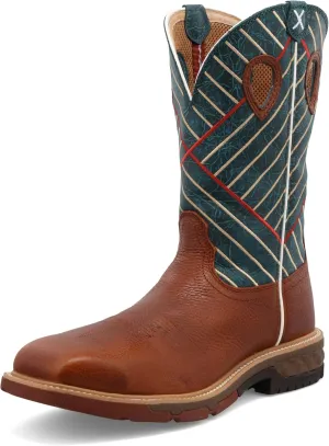 Twisted X Men's 12" Western Work Boot, Cognac 8 EE