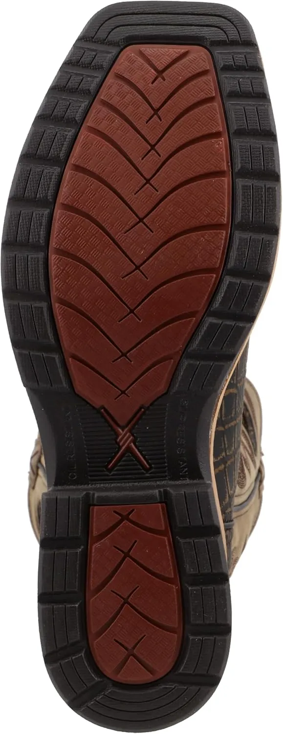 Twisted X Men's 12" Western Work Boot, Square Toe Alloy Toe with CellStretch