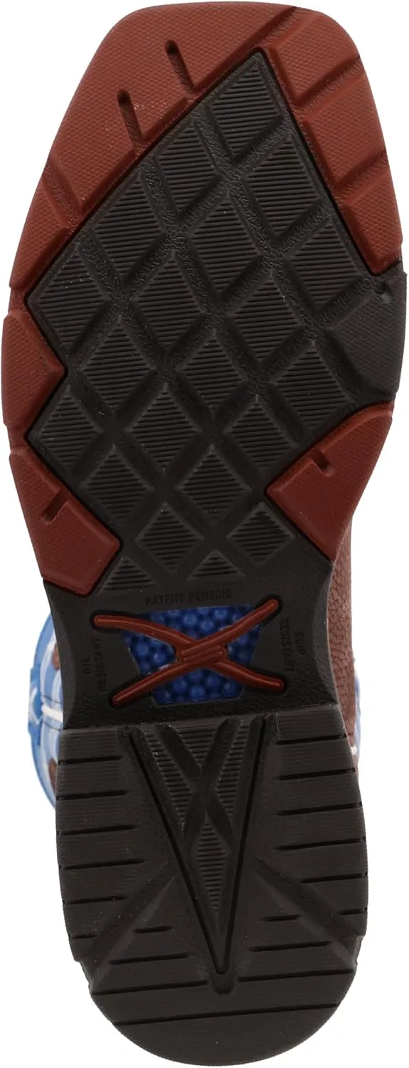 Twisted X Men's 12" Western Work Boot, Square Toe Alloy Toe with CellStretch