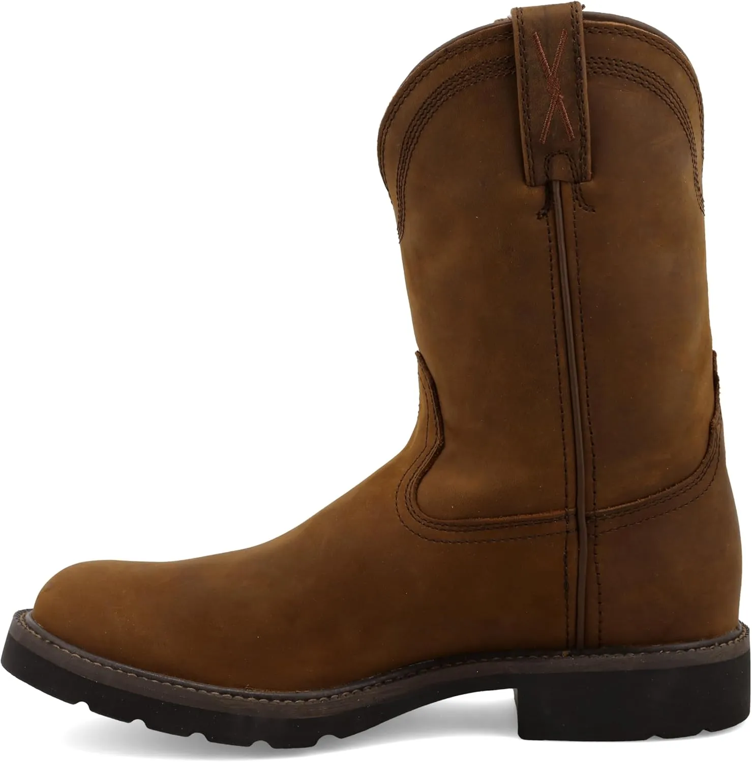 Twisted X Men's 12" Western Work Boot, Square Toe with CellStretch