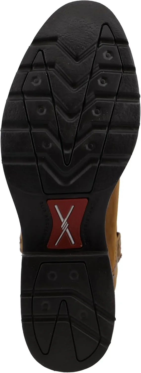 Twisted X Men's 12" Western Work Boot, Square Toe with CellStretch