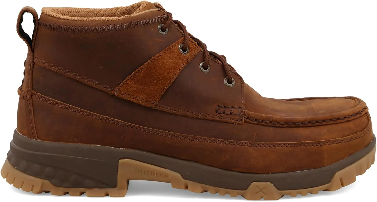 Twisted X Men's 4" Work Boot, Moc Toe Composite Toe with CellStretch