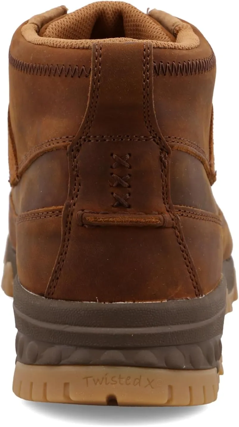 Twisted X Men's 4" Work Boot, Moc Toe Composite Toe with CellStretch