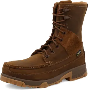 Twisted X Men's 8" Work Boot, Moc Toe Composite Toe with CellStretch