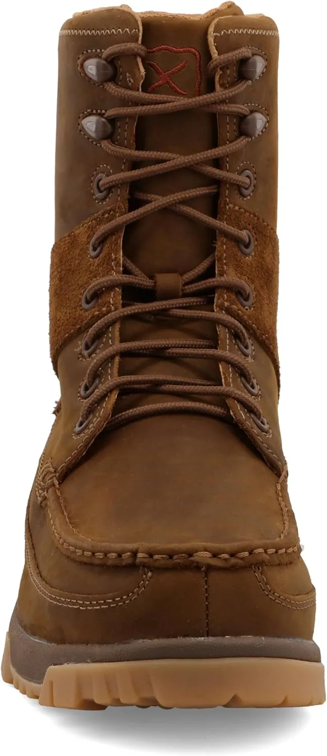 Twisted X Men's 8" Work Boot, Moc Toe Composite Toe with CellStretch