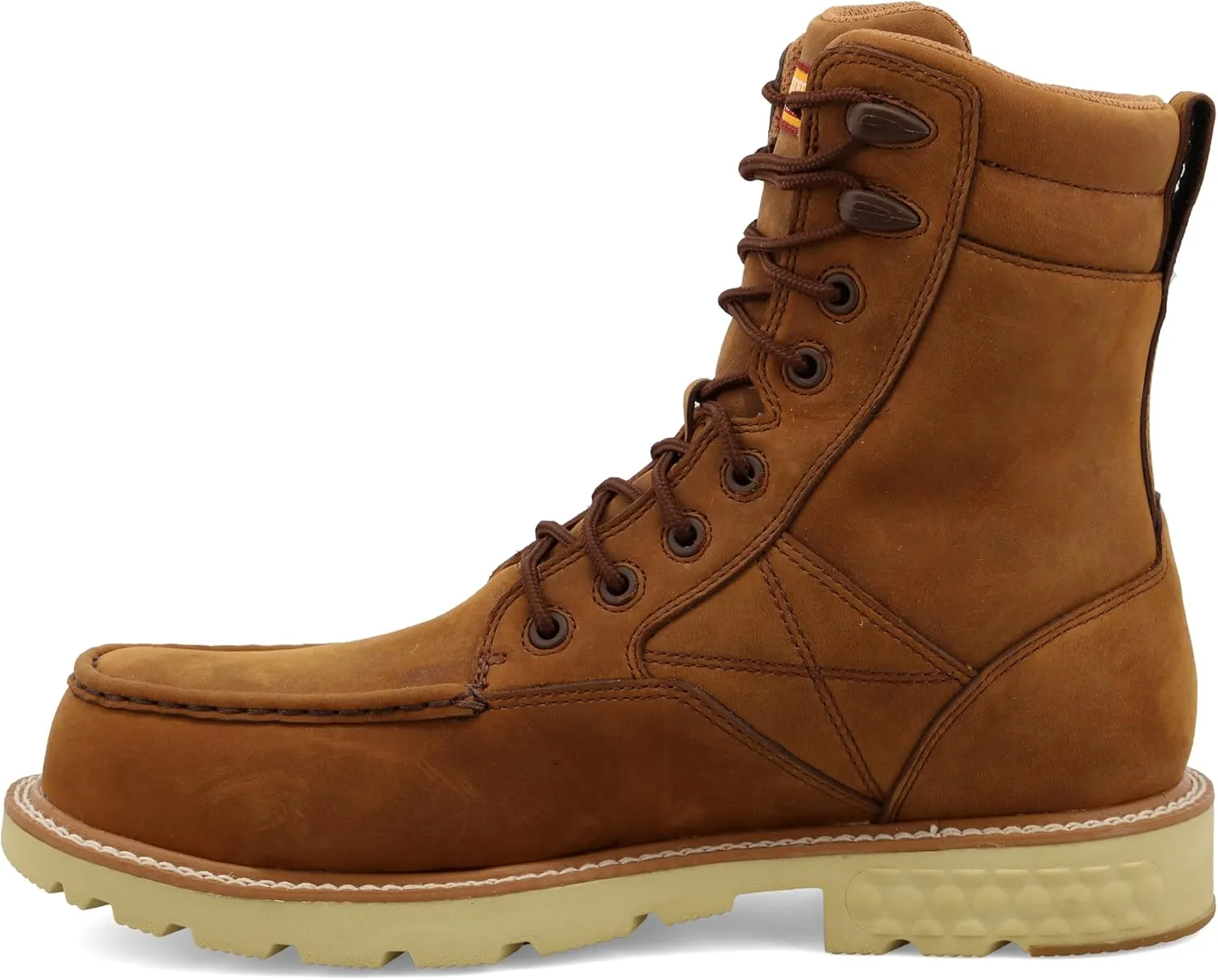 Twisted X Men's 8" Work Boot, Moc Toe Nano Toe with CellStretch