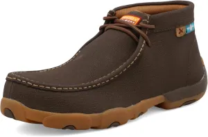 Twisted X Men's Work Chukka Driving Moc, Moc Toe Nano Toe, Chocolate, 10.5 M
