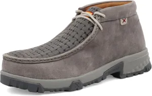 Twisted X Men's Work Chukka Driving Moc, Moc Toe Nano Toe with CellStretch, Grey & Grey, 11.5 W