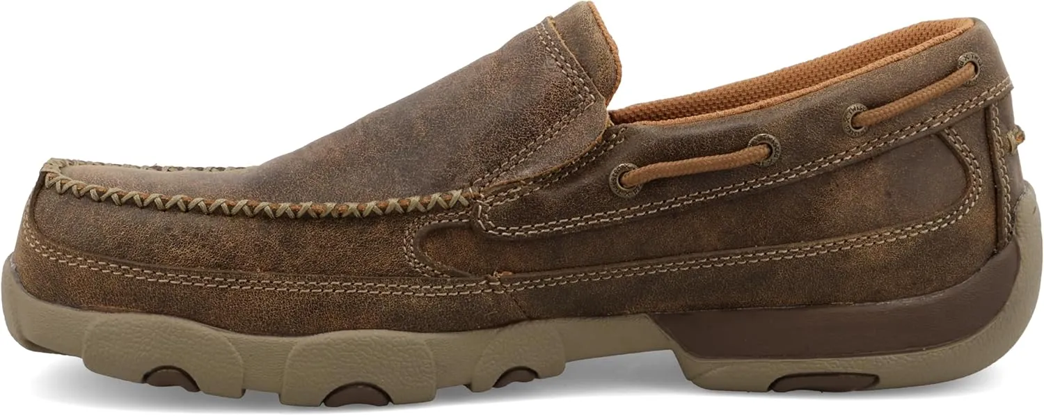 Twisted X Men's Work Slip-On Driving Moc, Moc Toe Composite Toe