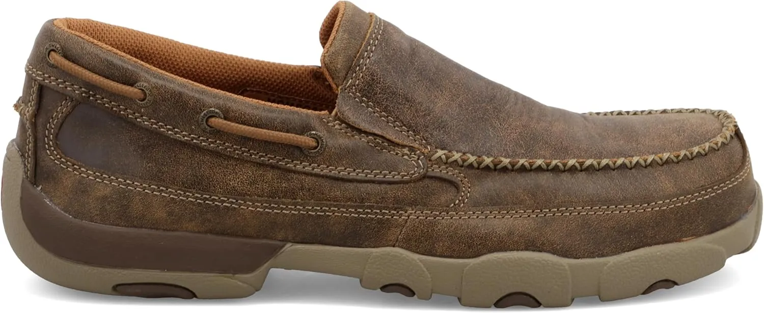 Twisted X Men's Work Slip-On Driving Moc, Moc Toe Composite Toe