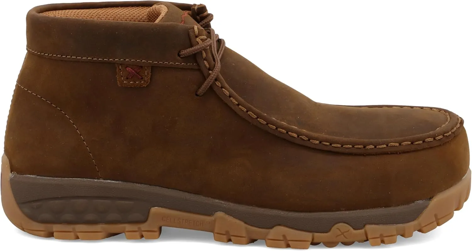Twisted X Women's Work Chukka Driving Moc, Moc Toe Composite Toe with CellStretch