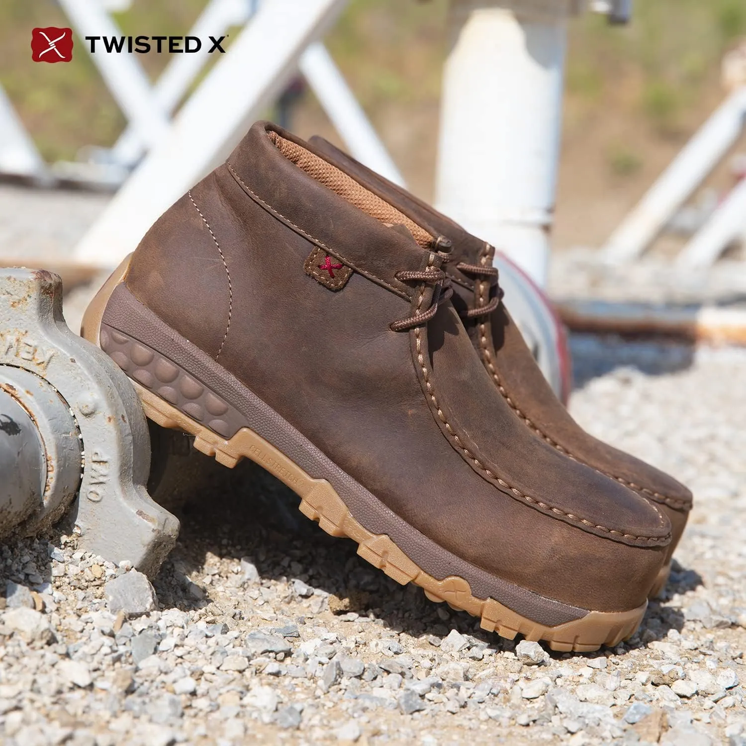 Twisted X Women's Work Chukka Driving Moc, Moc Toe Composite Toe with CellStretch
