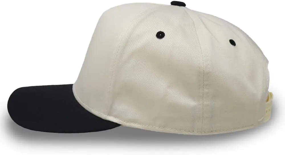 Two-Tone Blank Snapback Hat - Classic Blank Trucker Hat for Men & Women - Minimalist Baseball Cap with Foam Front