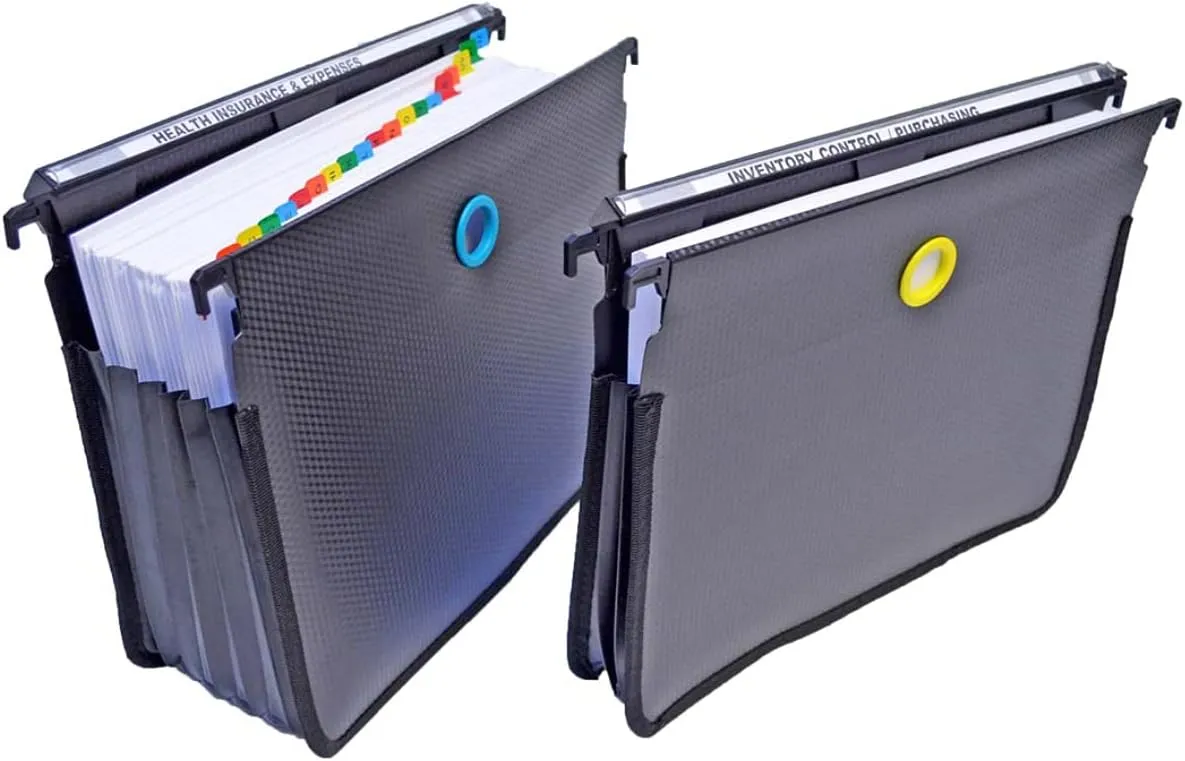 Ultimate Office MagniFile High-Capacity Hanging File Folders, 5" Expanding Files With Silicone Rubber Gussets and Sewn Nylon Edges (Set of 2)