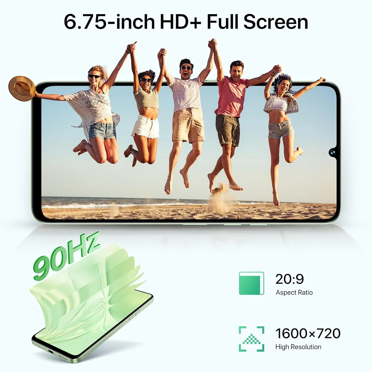 UMIDIGI G9 5G Unlocked Phone, Android 14 Cell Phone, 5G Dual SIM, 12(6 6) GB  128GB/1TB TF Expand, 6.75" HD  90Hz Display, 50MP Camera, AI Face & Fingerprint Unlock, 5000mAh Android Phone Green