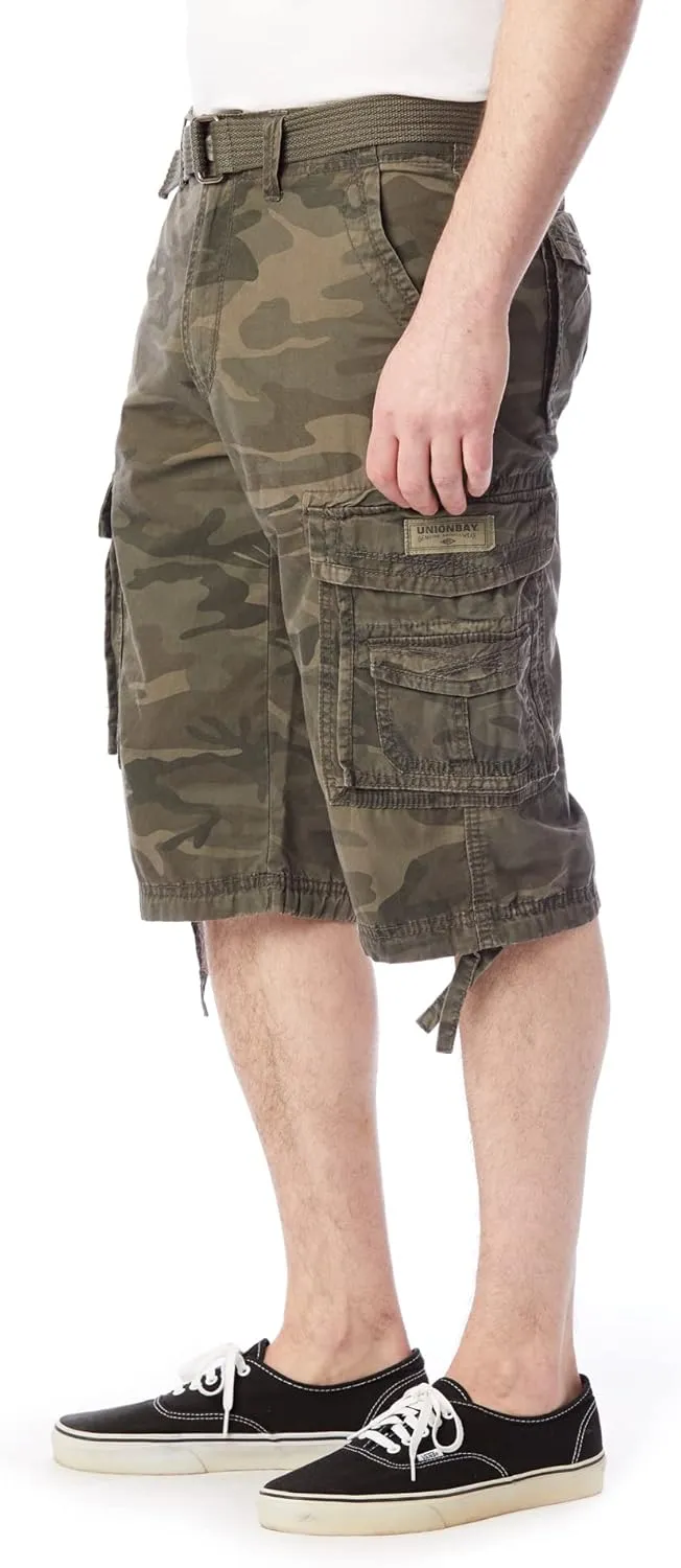 Unionbay Men's Cordova Belted Messenger Cargo Short - Reg and Big and Tall Sizes
