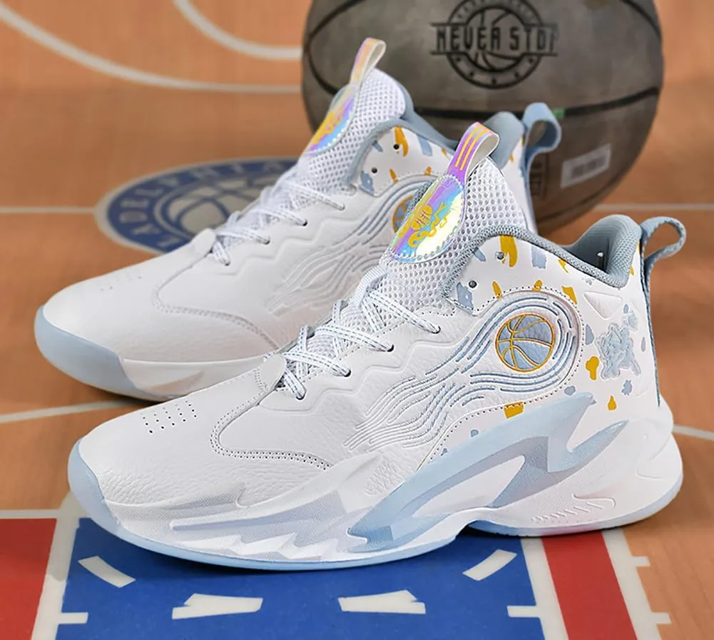 Unisex High Top Professional Outdoor Sports Sneakers Athletic Running Lightweight Non Slip Basketball Shoes