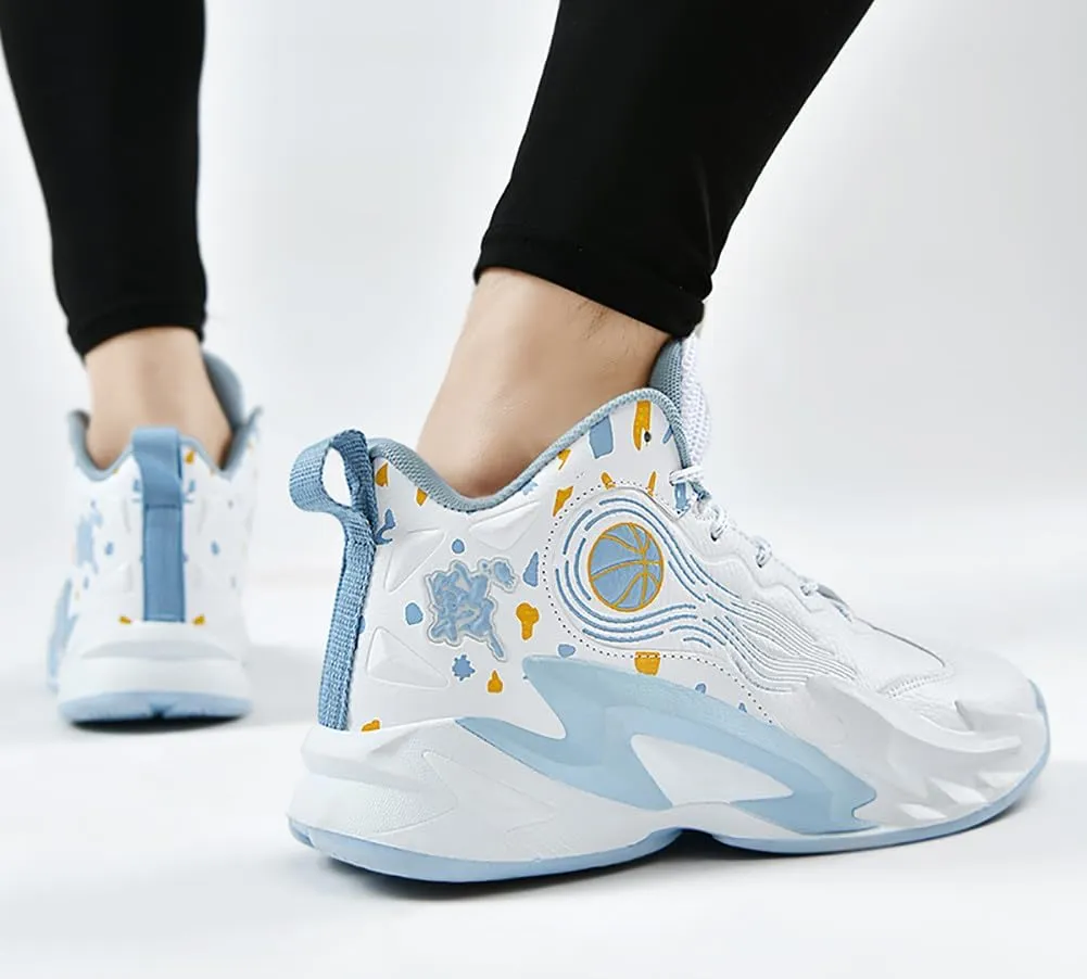 Unisex High Top Professional Outdoor Sports Sneakers Athletic Running Lightweight Non Slip Basketball Shoes