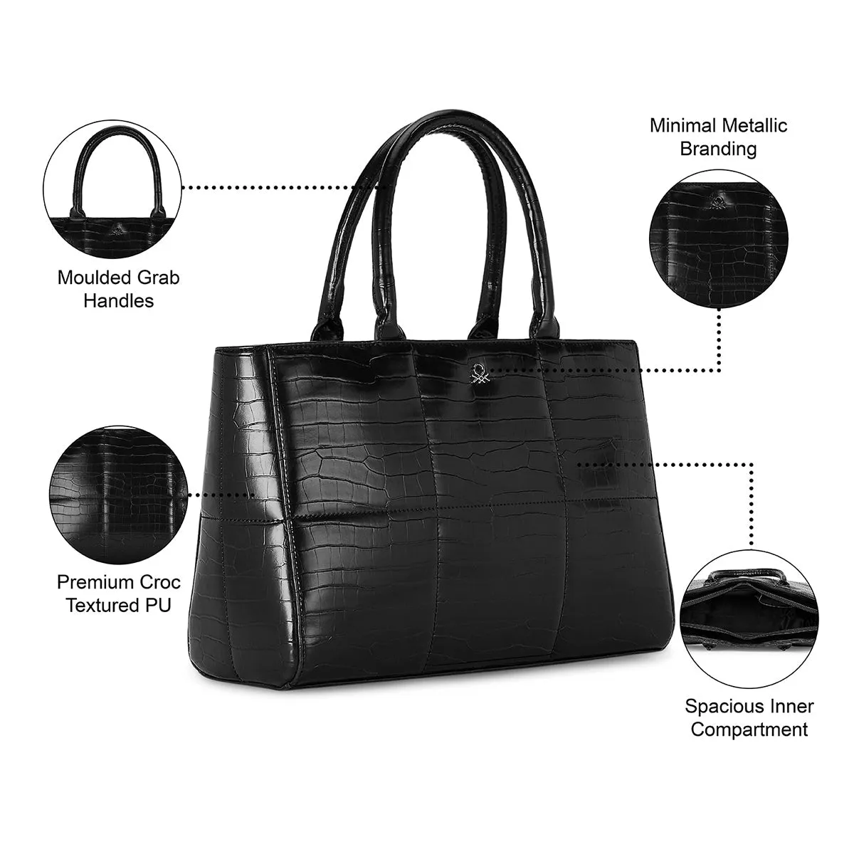 United Colors of Benetton Viola Women's PU Tote