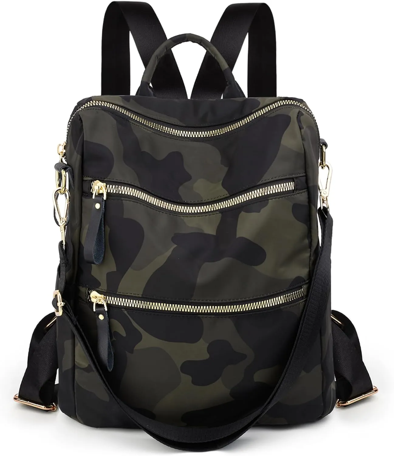 Uromee Backpack Purse for Women Waterproof Nylon Travel Fashon Camo Shoulder Bag Convertible