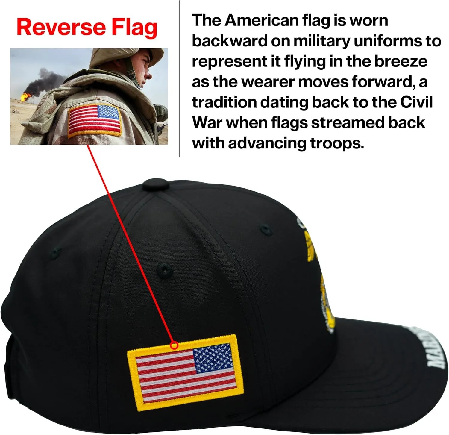 US Marine Corps Hat for Men, Official Licensed USMC Veteran Hat Embroidered Marines Semper Fi Baseball Cap