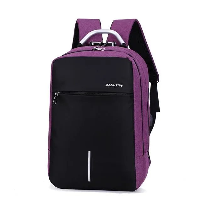 USB Charging Anti Theft Waterproof Travel Backpack with Customs Lock