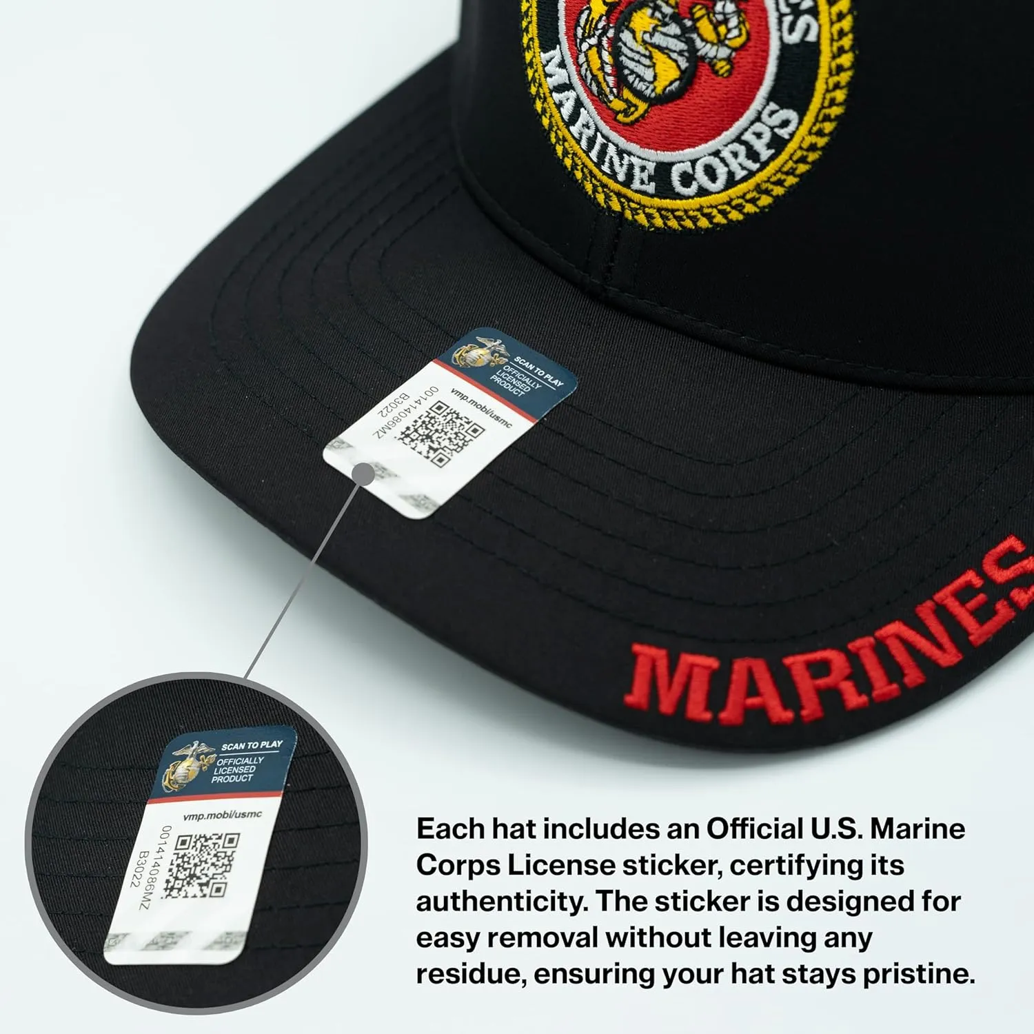 USMC Semper Fi Hat Marine Corps Hat for Men, Official Licensed Marines Veteran Embroidered Cap