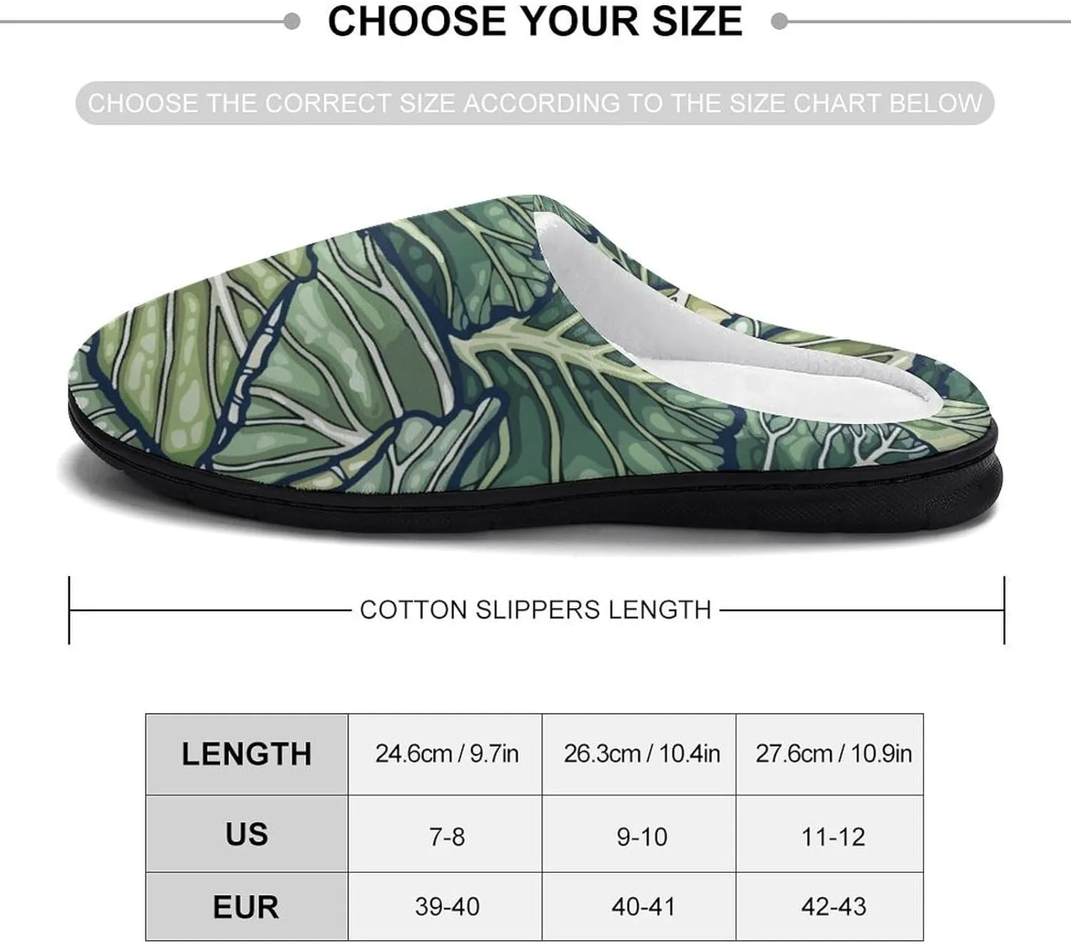 Vegetable Cabbage Womens Cotton Slippers Anti-slip Rubber Sole Winter Warm House Shoes For Daily Wear